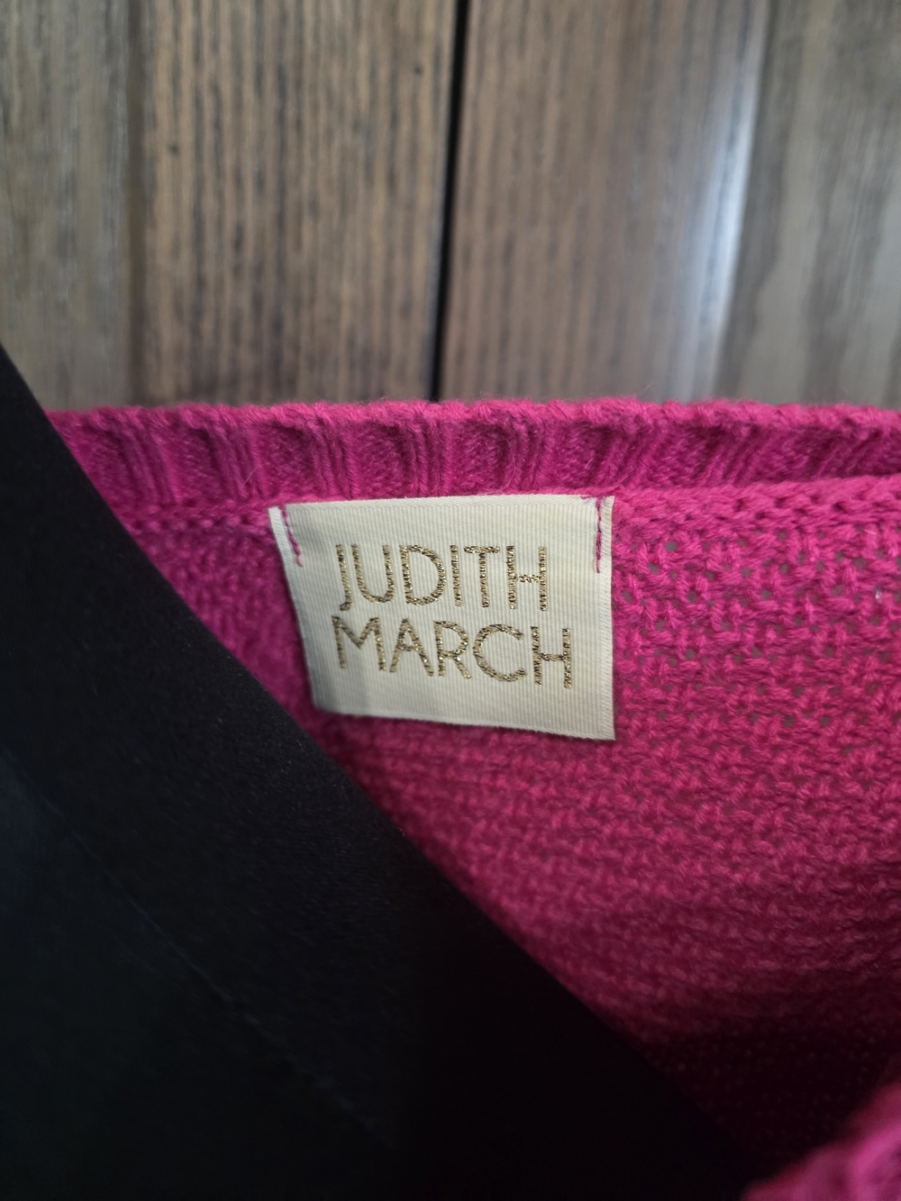 Judith March Hot Pink Knit Sweater with Gold Sequin Lightning Bolt - Picture 4 of 5